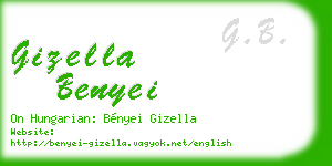 gizella benyei business card