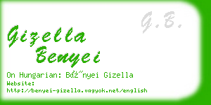 gizella benyei business card